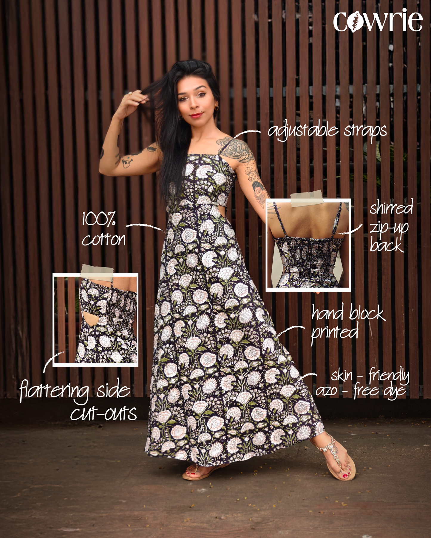 Peony Cut-out Maxi
